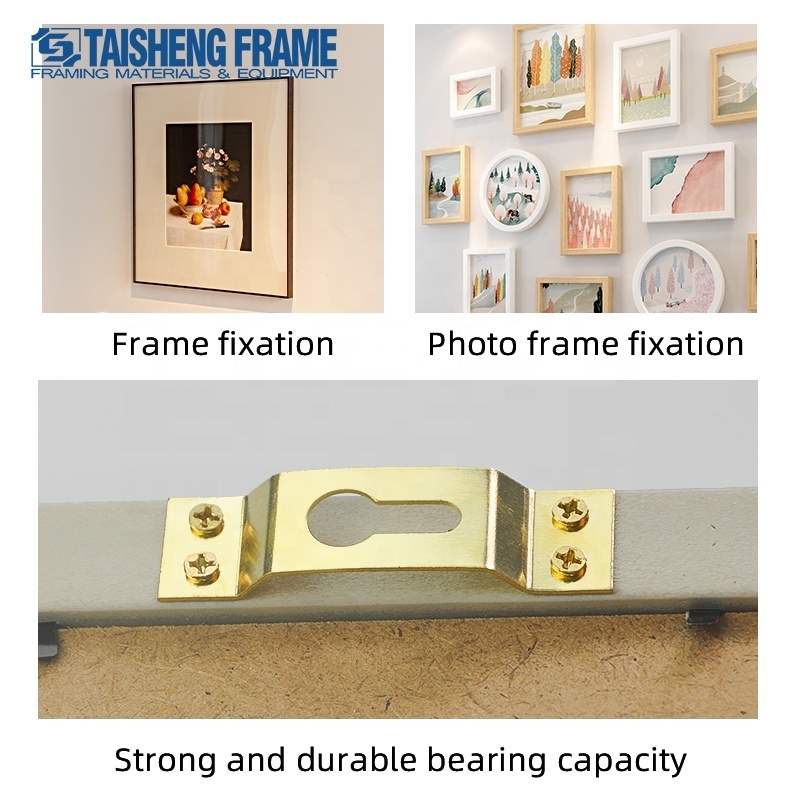 Picture Frame Hardware Hanging Hook Gold Silver Four Holes Hook For Photo Frame Canvas hangers gancho de lona