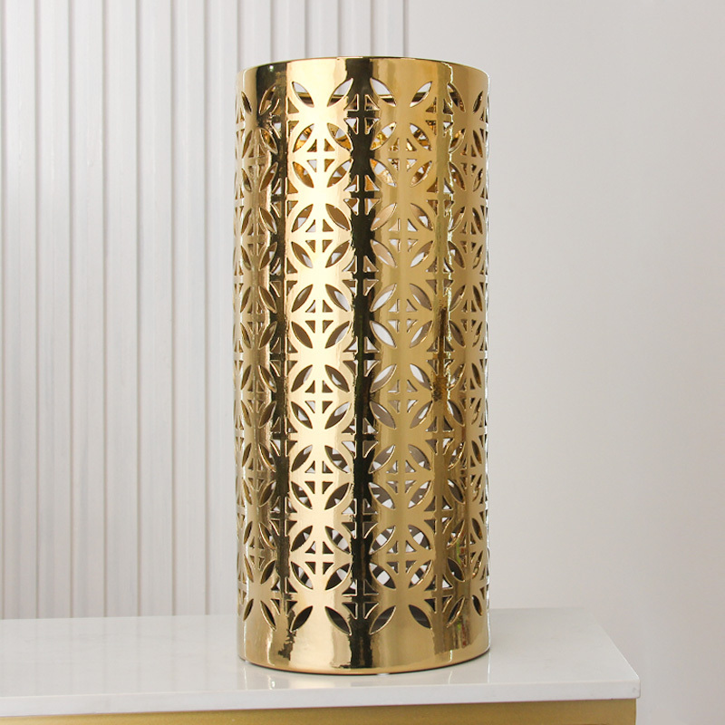 S070G 18 inch Restaurant gold umbrella stand  45.5 cm umbrella storage rack umbrella holder for entryway