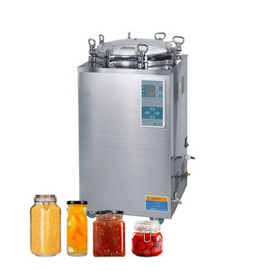 Food industry with commercial cooking food jars of vertical steam autoclave sterilization machine price