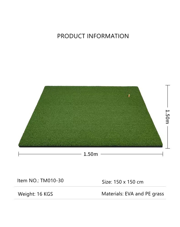 Durable Hard Rubber Base Driving golf hitting mat 30 mm grass Golf Swing Training Mat For Golf Practice