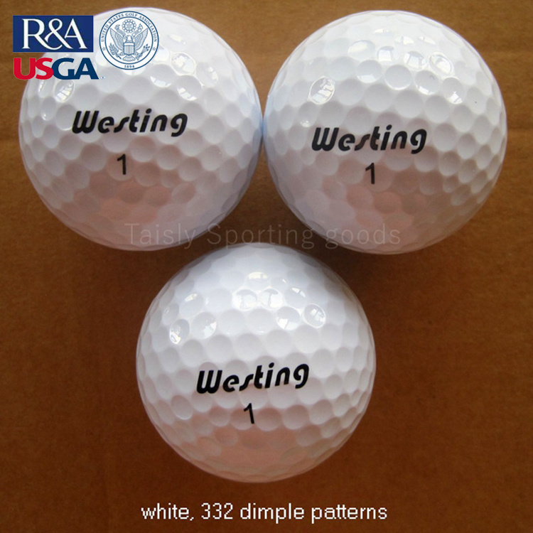 80-90 Hardness Two Piece white golf Ball bulk ball