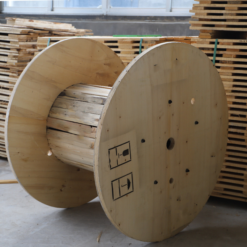 Pine Wooden drum for cable empty wooden cable drum