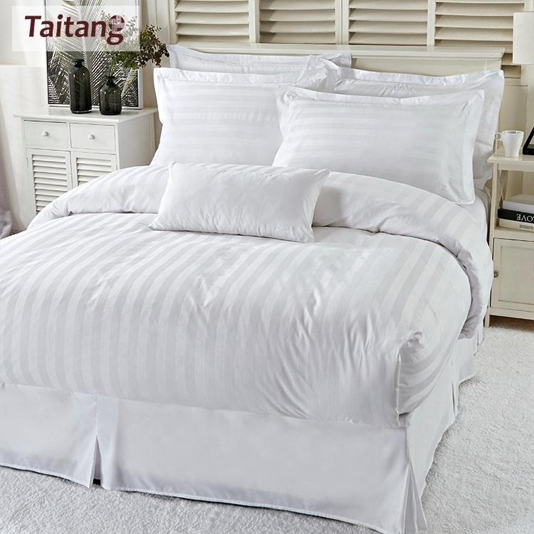 Taitang Soft Premium Hotel Beddings Bed Sheet 100% Cotton Bedspread Coverlet Pillow Case Hotel Bed Sheet Cotton