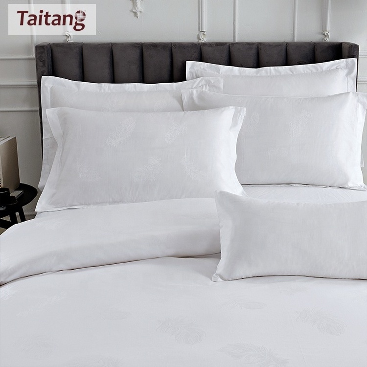 Taitang Linen Hotel Luxury Comforter Sets Bedding Set Jacquard Satin