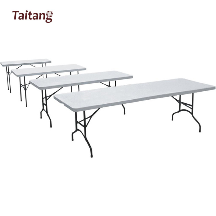 Popular plastic folding rectangle bench 8-foot folding table for outdoor dining using