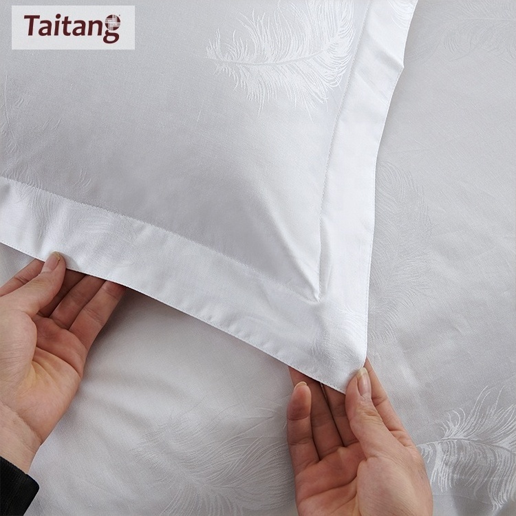 Taitang Linen Hotel Luxury Comforter Sets Bedding Set Jacquard Satin