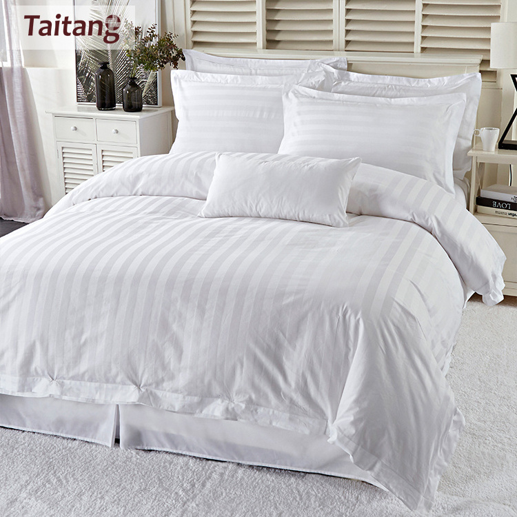 Taitang Soft Premium Hotel Beddings Bed Sheet 100% Cotton Bedspread Coverlet Pillow Case Hotel Bed Sheet Cotton