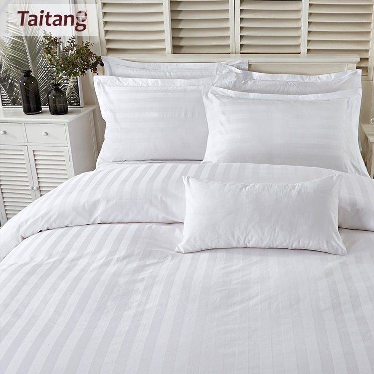 Taitang Soft Premium Hotel Beddings Bed Sheet 100% Cotton Bedspread Coverlet Pillow Case Hotel Bed Sheet Cotton