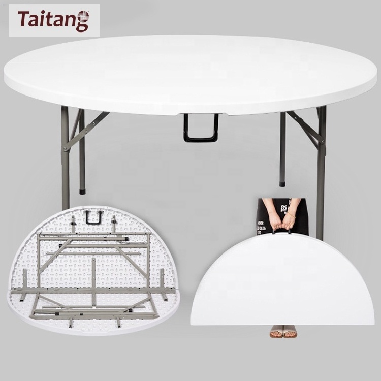 Round Plywood Folding Events Dining table legs folding