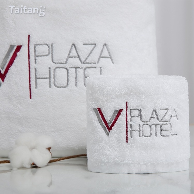 Wholesale high quality hotel bath towel 100% cotton hotel bathroom bath face towel set