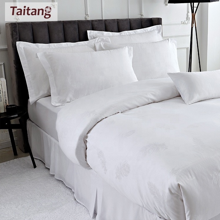 Taitang Linen Hotel Luxury Comforter Sets Bedding Set Jacquard Satin