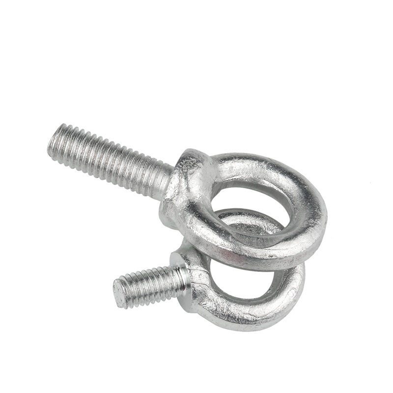 High Strength DIN580 Carbon Steel M6-M64 Fastener Parts White Zinc Plated Eye Bolts O-Ring Lifting Screws