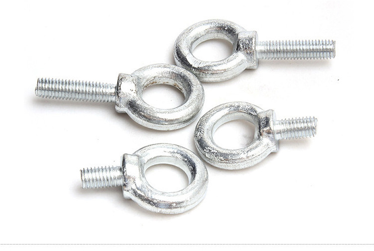 High Strength DIN580 Carbon Steel M6-M64 Fastener Parts White Zinc Plated Eye Bolts O-Ring Lifting Screws