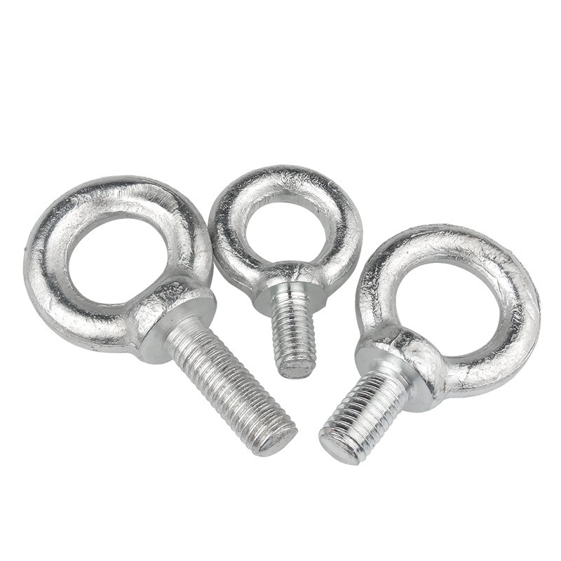 High Strength DIN580 Carbon Steel M6-M64 Fastener Parts White Zinc Plated Eye Bolts O-Ring Lifting Screws