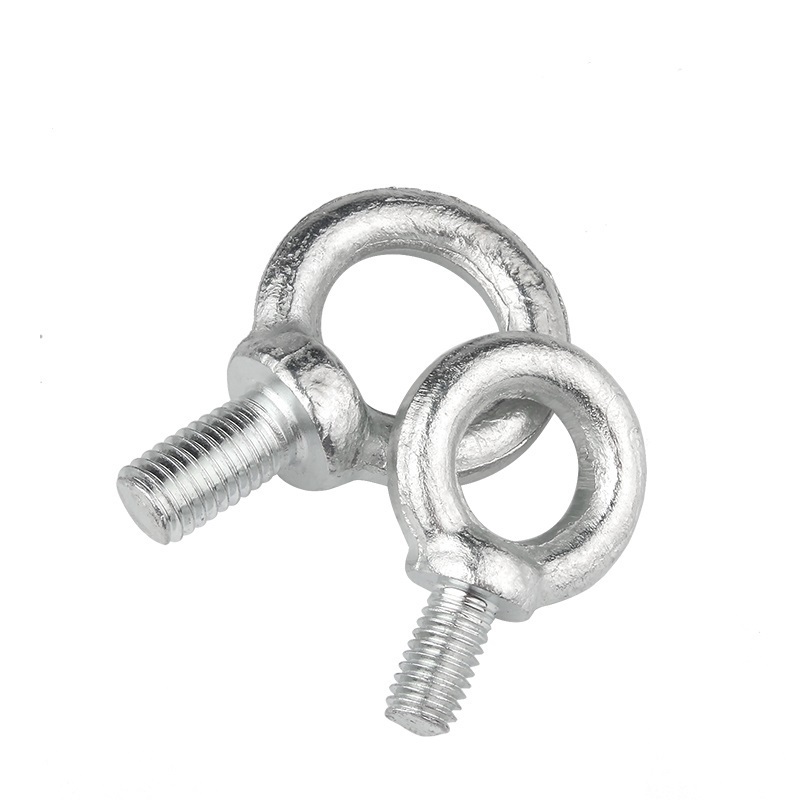 High Strength DIN580 Carbon Steel M6-M64 Fastener Parts White Zinc Plated Eye Bolts O-Ring Lifting Screws