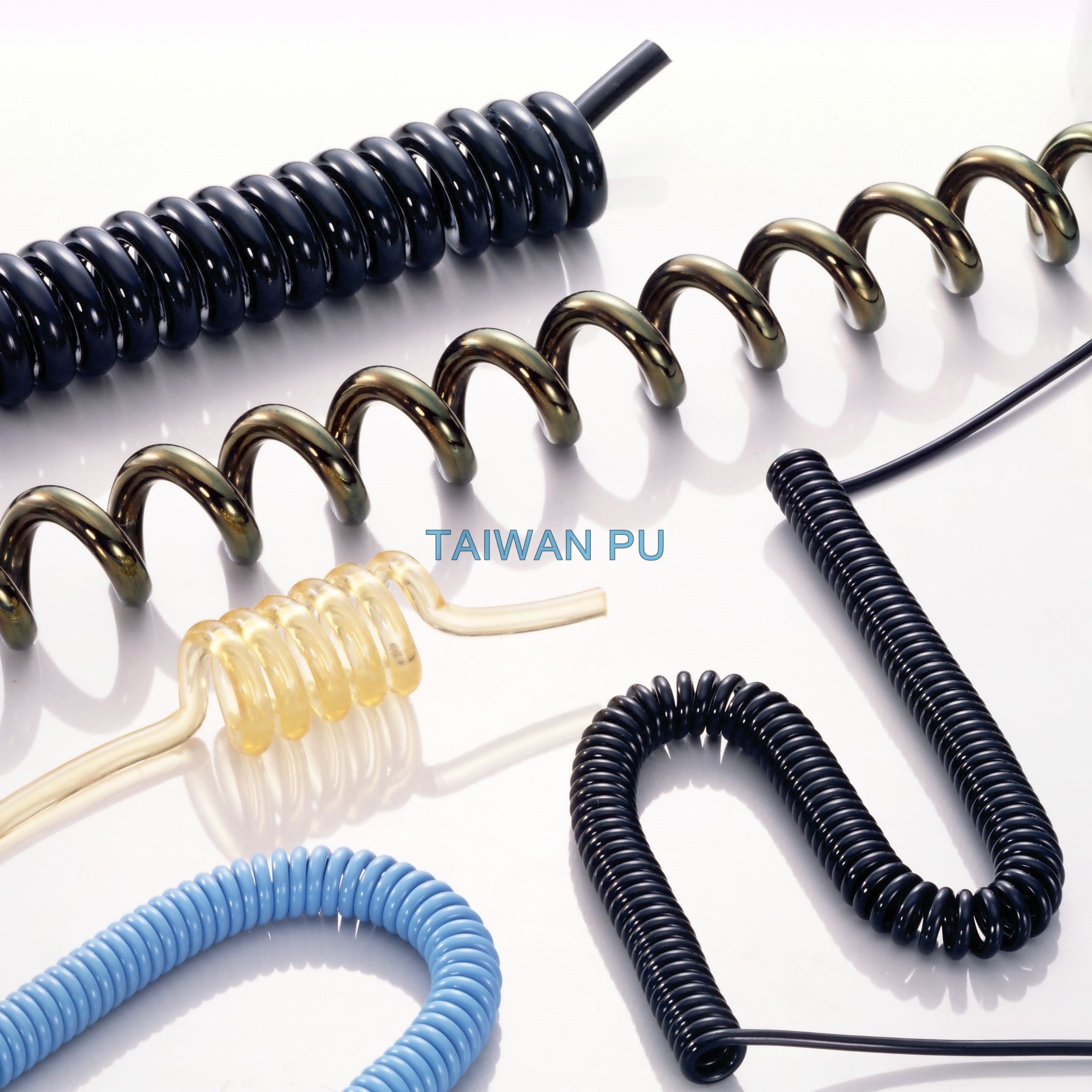 TPUCO Widely used in many applications polyurethane PU coil hose / PU spiral tube  / PU coil cord