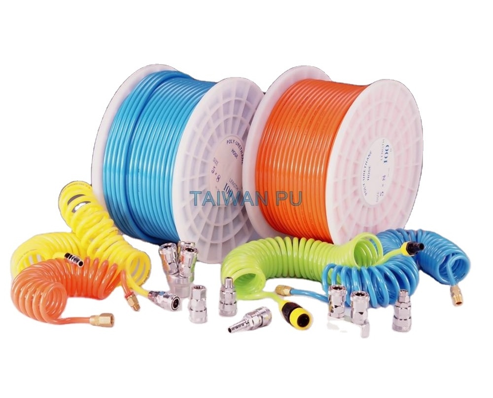 TAIWAN Supply PU Coil tube with coupler, 1/4