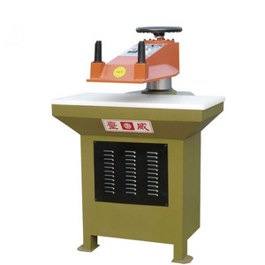 China New style Hydraulic 12 ton swing arm clicking press leather die cutting machine