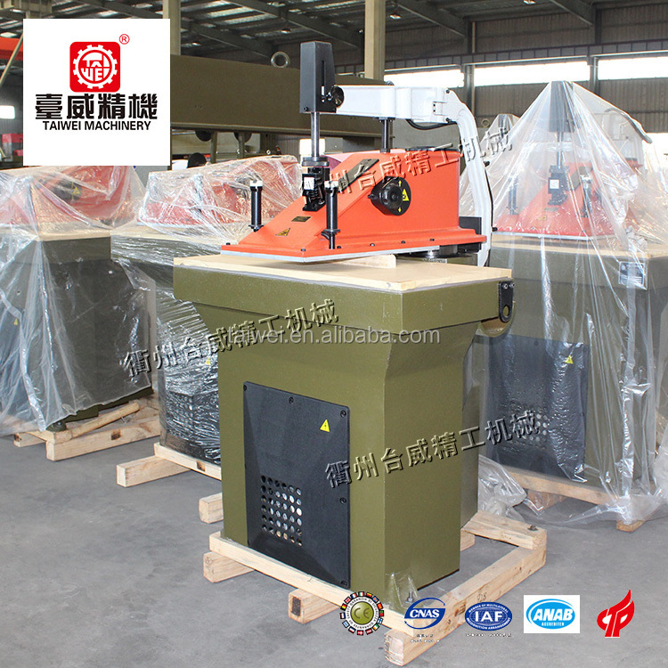 High quality hydraulic press swing arm die leather cutting machine