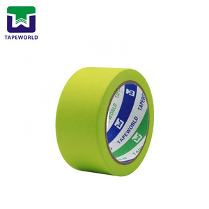 Green Color Painter's Masking Tape Wall Sharp Line Painter's Washi Crepe Paper Tape for Painting