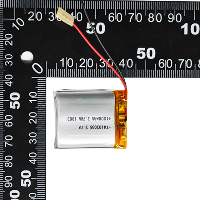 High pressure resistant 3.7v lipo battery 1000 mAh 103035 for Vehicle Monitoring Device/Emergency Mobile/Fiber Optic Tester