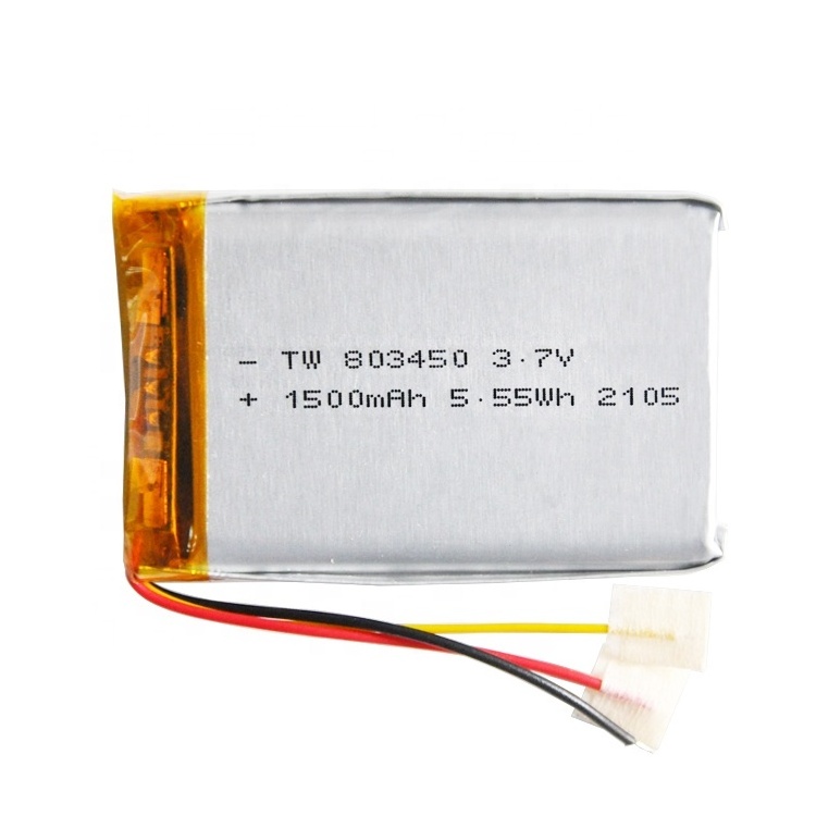 KC batteries OEM rechargeable 3.7V 1500mah TW803450 Lithium polymer battery