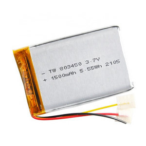 KC batteries OEM rechargeable 3.7V 1500mah TW803450 Lithium polymer battery