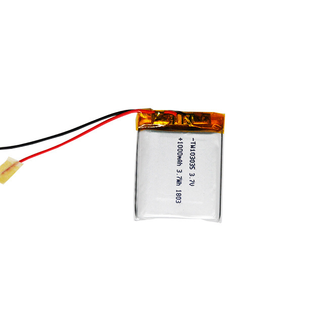 High pressure resistant 3.7v lipo battery 1000 mAh 103035 for Vehicle Monitoring Device/Emergency Mobile/Fiber Optic Tester