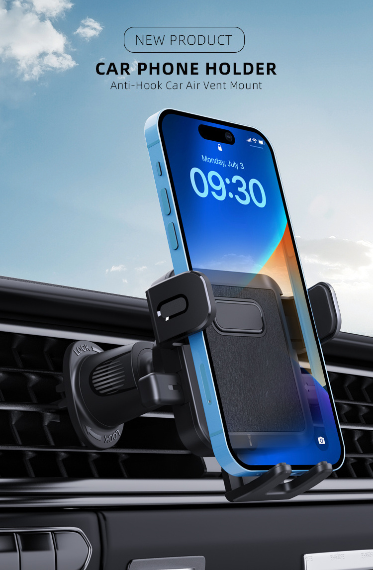 Smartphone Accessories support telephone voiture Durable Car Phone Holder Air Vent Mount for Mobile Car Air Vent Phone Holder