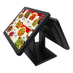 15 inch double side monitor desktop 10 point capacitive touch screen monitor for POS