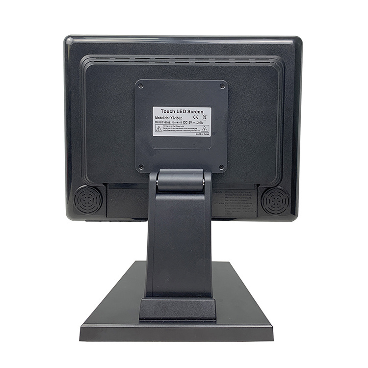 15 inch desktop 5 wire resistive  POS touch monitor with VGA and HD ports for  retail store and hospitality