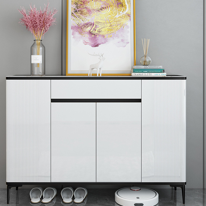 Livingroom Furniture Wood Sideboard Luxury Modern  Shoe Cabinet White