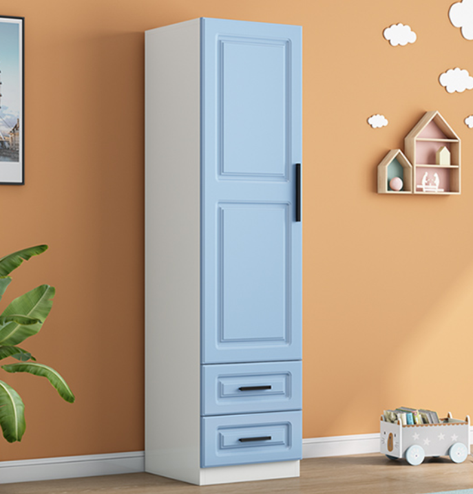 2022 factory Modern simple single-door wardrobe saves space narrow cabinet children's wardrobe wooden wardrobe cabinet