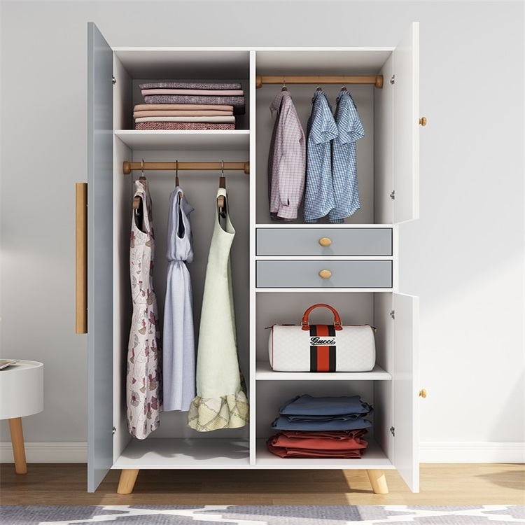 Wardrobe Organizer With Hanging Clothes And Drawer  Bedroom  Furniture  Closet Wardrobes