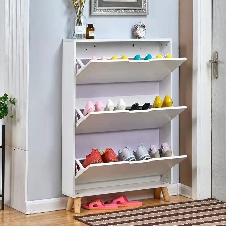 Living room Furniture Shoe Rack Cabinet Wood 2 styles Shoes Cabinet Modern