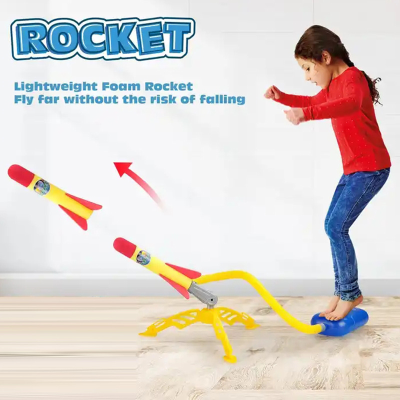 Hot Selling Kids Interactive Outdoor Sports Game Foot Rocket Launcher Game Rocket Launcher Toy