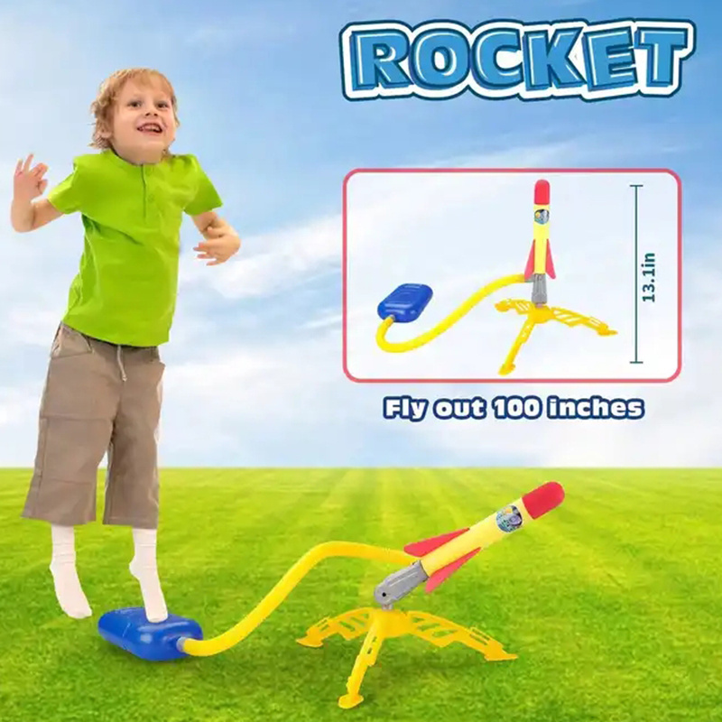 Hot Selling Kids Interactive Outdoor Sports Game Foot Rocket Launcher Game Rocket Launcher Toy