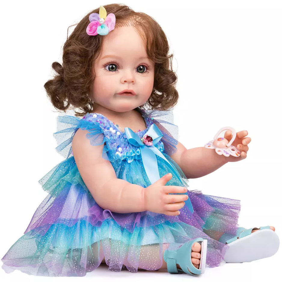 22 Inches Porcelain Face Dolls Baby Doll Girl Toy Silicone Reborn Baby Dolls Molds