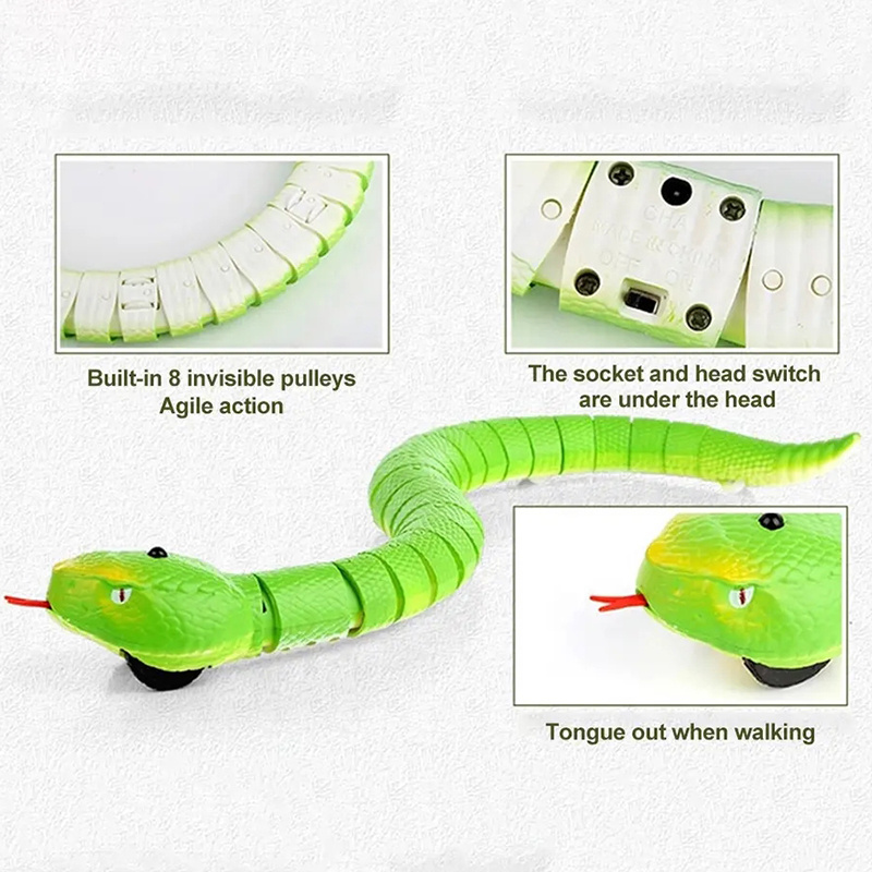 Hot Selling Kids Realistic Toy Snake Plastic Snake Toys Outdoor Remote Control Snake