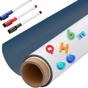 Removable Dry Erase Sticky Whiteboard Sticker Peel and Stick Adhesive Magnetic Vinyl White Board Paper Roll Magnetic Wall Decal