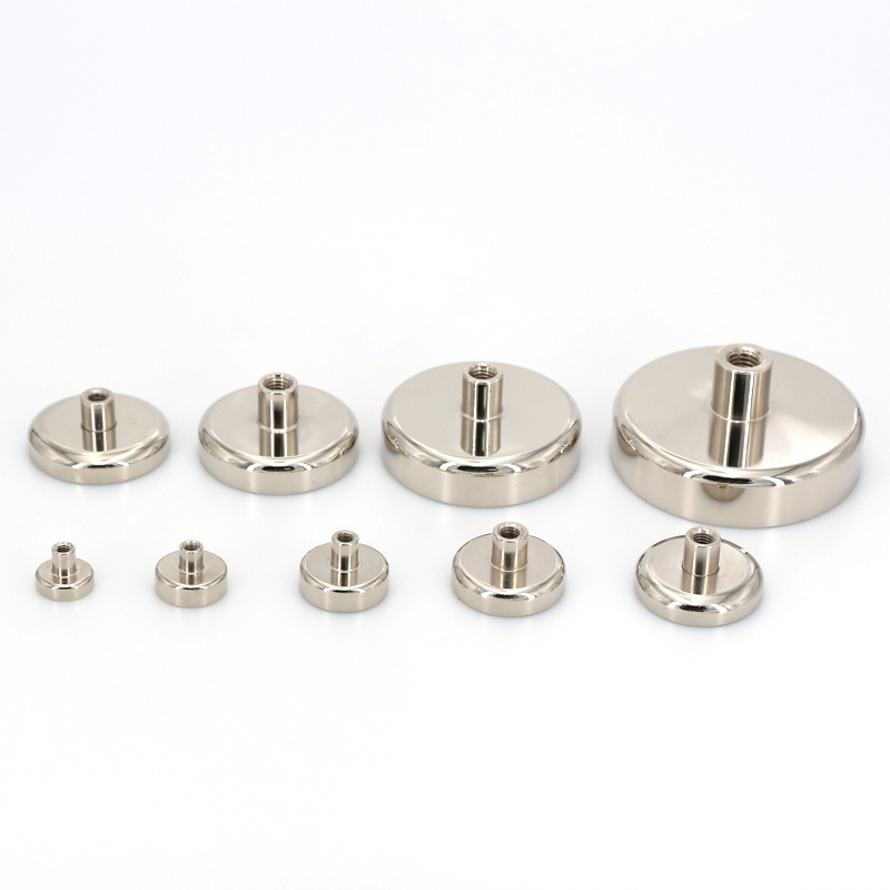 Pot Magnets NdFeB with Bore and Counter Bore, Pot Magnets NdFeB with Internal Thread or External Thread