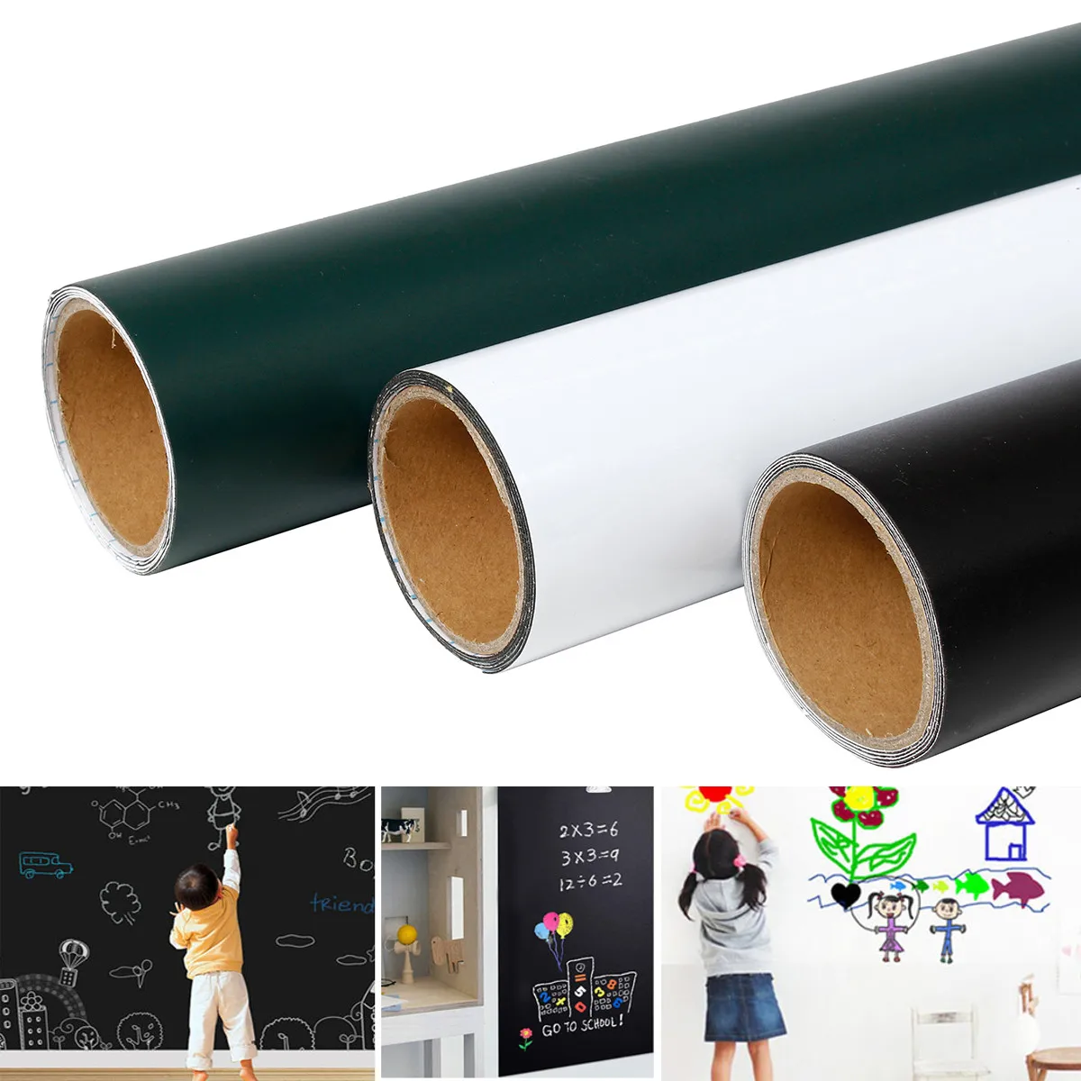 Flexible Magnetic Dry Erase Sheets 6in by 2in Removable Sticky Whiteboard Sticker Peel and Sticker Magnetic Wall Decal for Kids