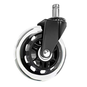 casters wheel manufacturers 3 inch wheel black color Polyurethane Stem Casters wheels for office chair