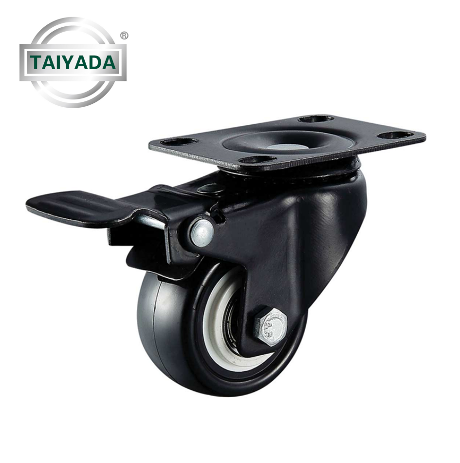 TYD 2in/50mm swivel PVC/PP Furniture industrial caster with brake