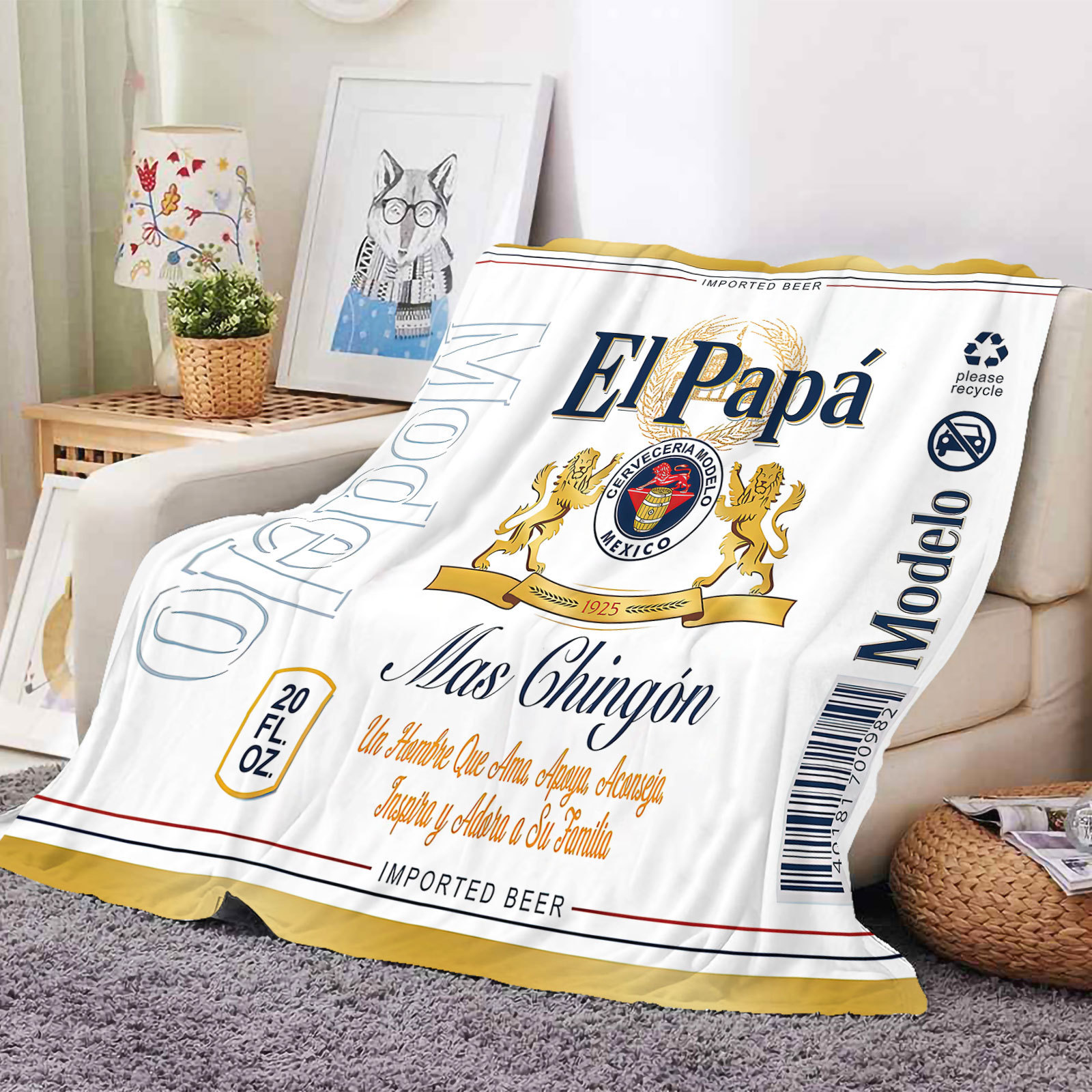 Hot sell Karol G custom Papa Mexican  Borracho Borracha Chingona toxica  Fleece Travel Throw polyester Blanket