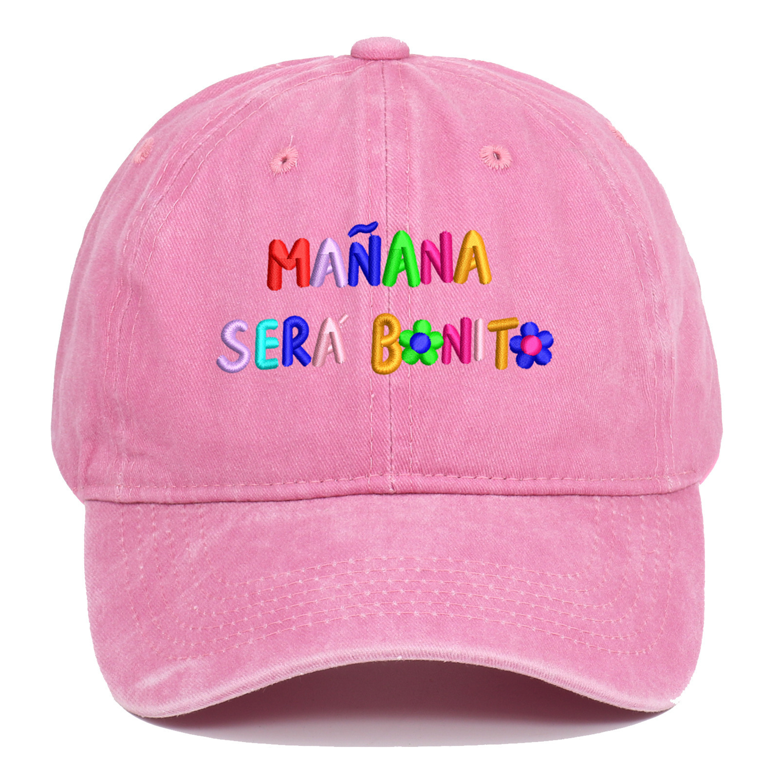 2023 Euramerican fashion Manana Sera Bonito Karol G vintage hats leisure shade breathable washed denim Embroidered baseball hat