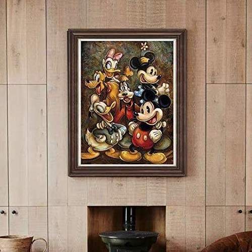 Factory wholesale Wall Art Painting Embroidery Home Decoration 5d Diamond Painting Mickey Cartoon Diy Wall Canvas Diamond