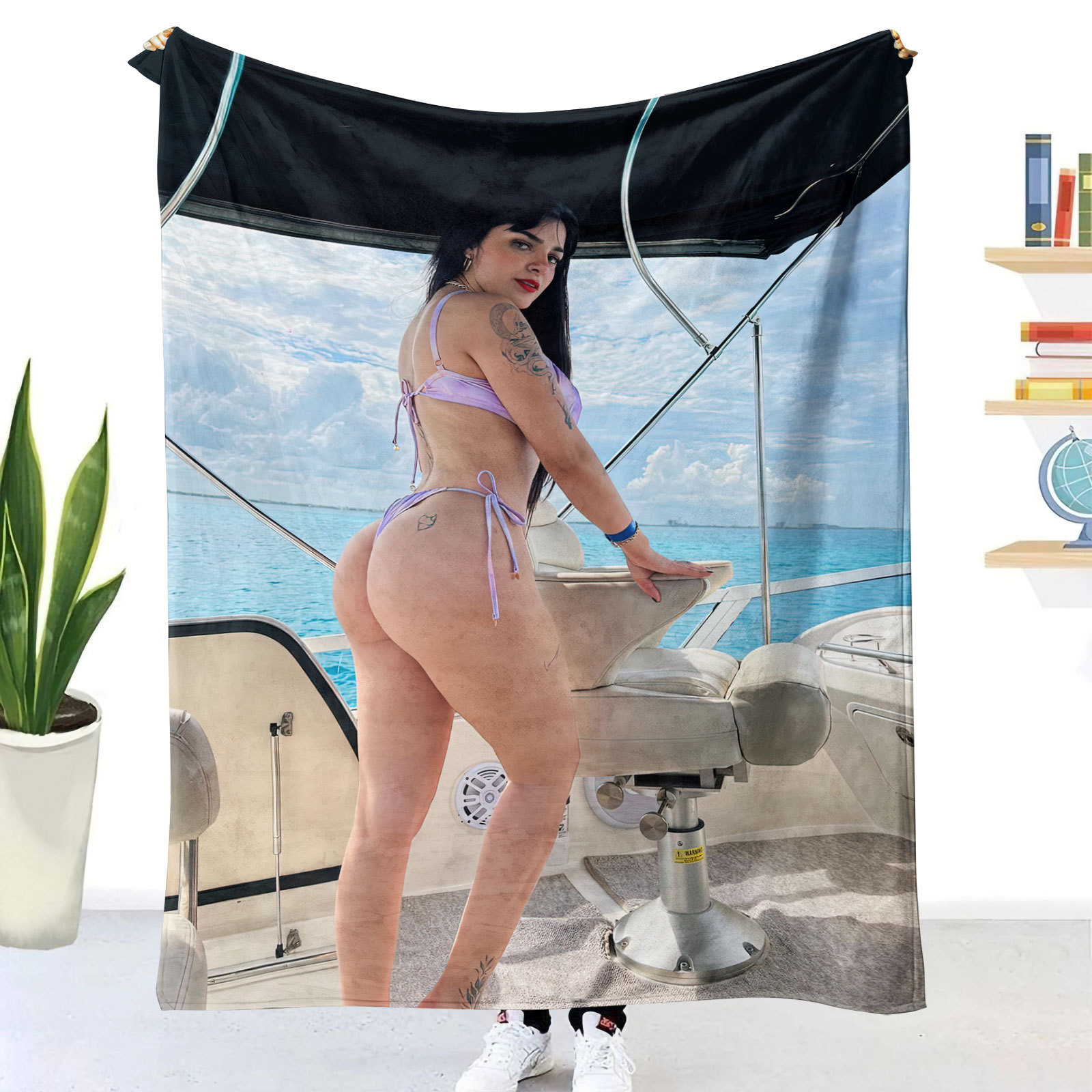 MEXICAN  Karely ruiz new Sublimation fleece travel throw blanket Printed design Cartoon Painting Polyester blanket