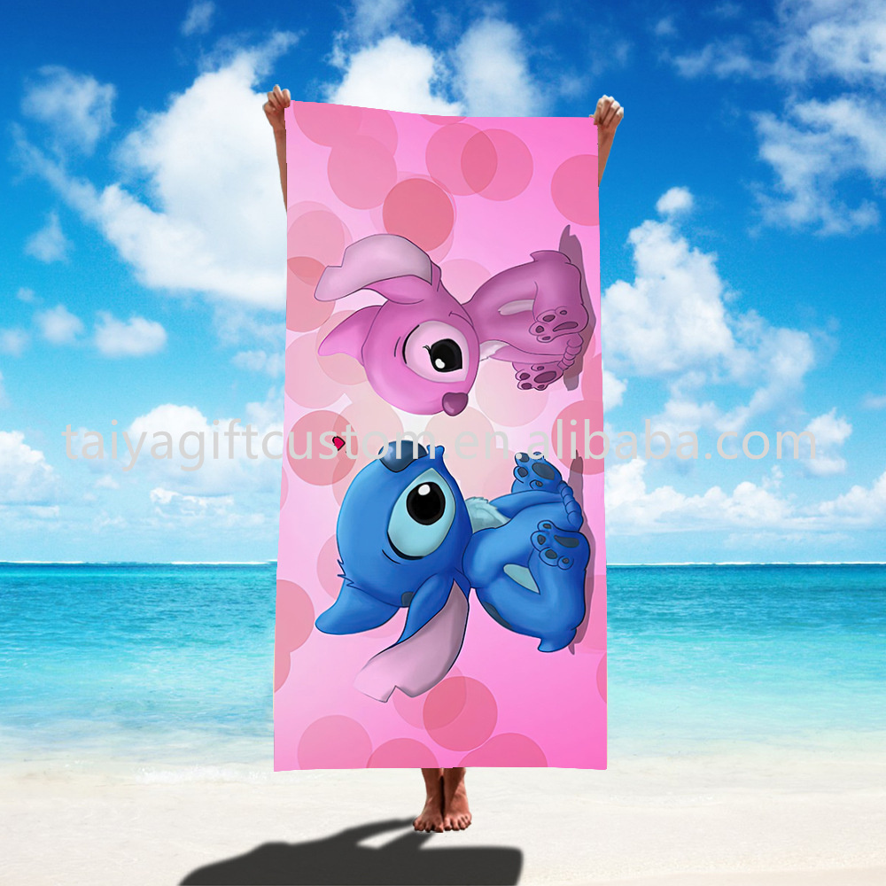 Wholesale Cheap Microfiber Stitch Print Custom Quick Dry China OEM Promotional Super soft Beach Towels