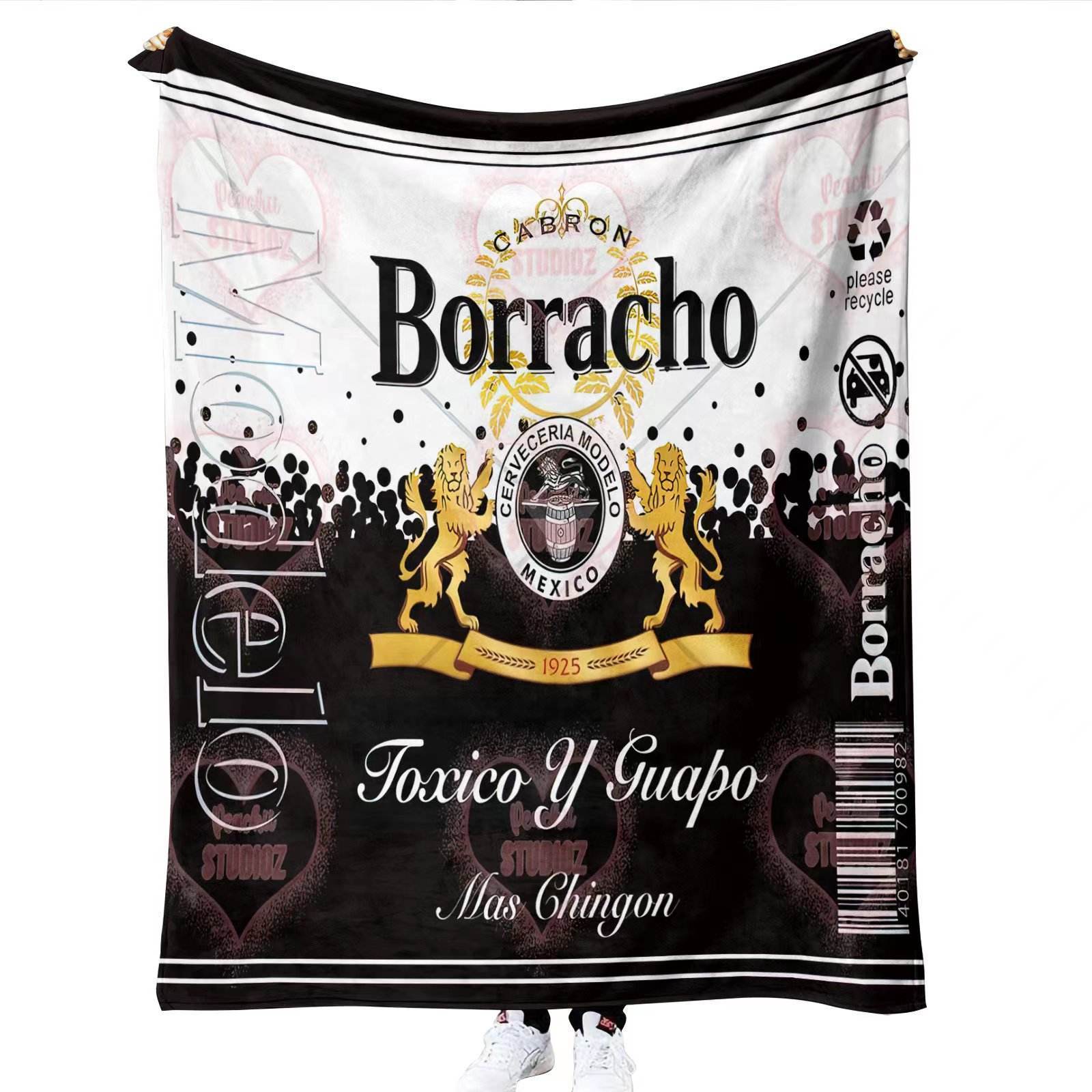 Hot sell Karol G custom Papa Mexican  Borracho Borracha Chingona toxica  Fleece Travel Throw polyester Blanket